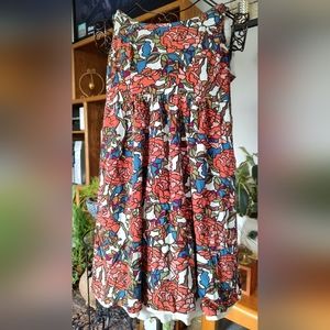 Fossil Sleeveless Spring / Summer  Floral Zip Up Dress